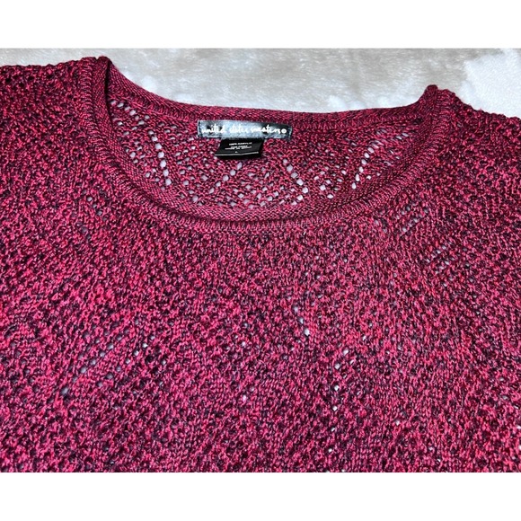 United States Sweaters Knit Diamond Pattern Sweater Womens Large Burgundy Boho - Picture 5 of 9